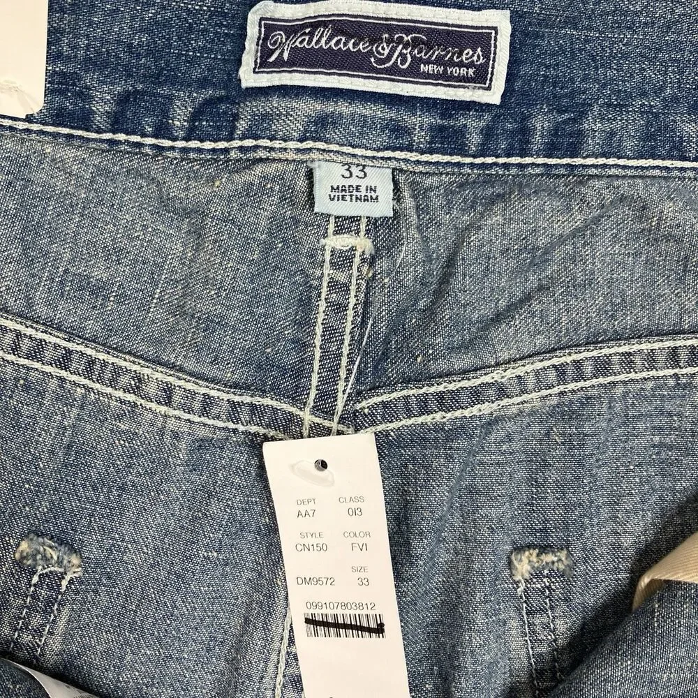 J.Crew Wallace & Barnes Carpenter Jeans Men 33 Japanese Denim Workwear Utility